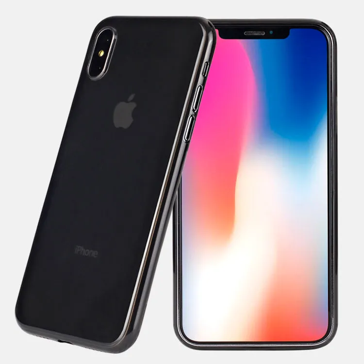 0.6mm Thin Glossy PP TPU Case For iPhone X