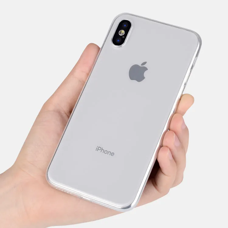 0.6mm Thin Glossy PP TPU Case For iPhone X