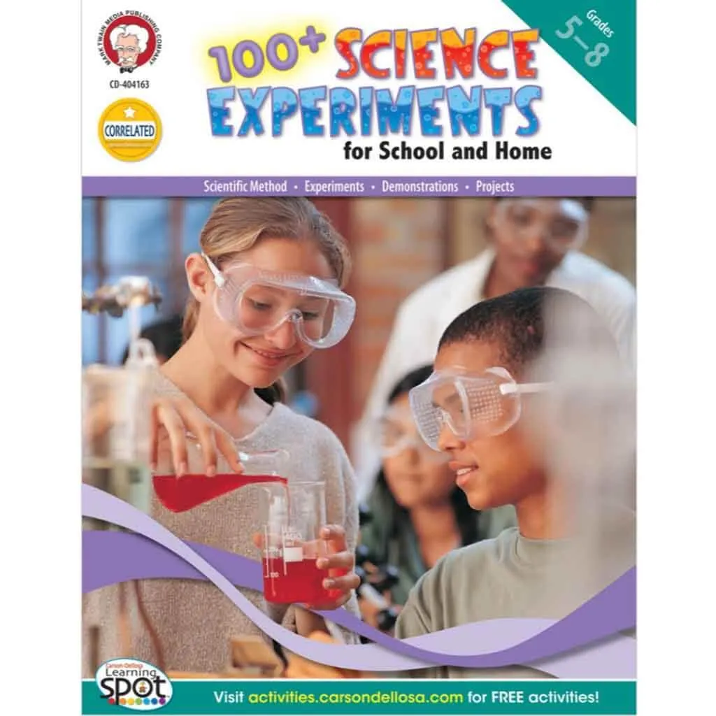 100  Science Experiments for School and Home Resource Book Grade 5-8