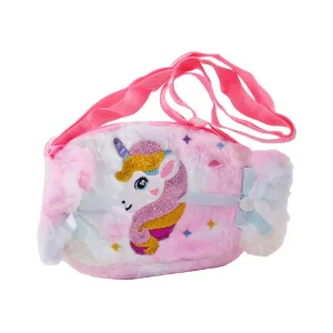 13067 PICNIC GLITTER BAG FURR UNICORN