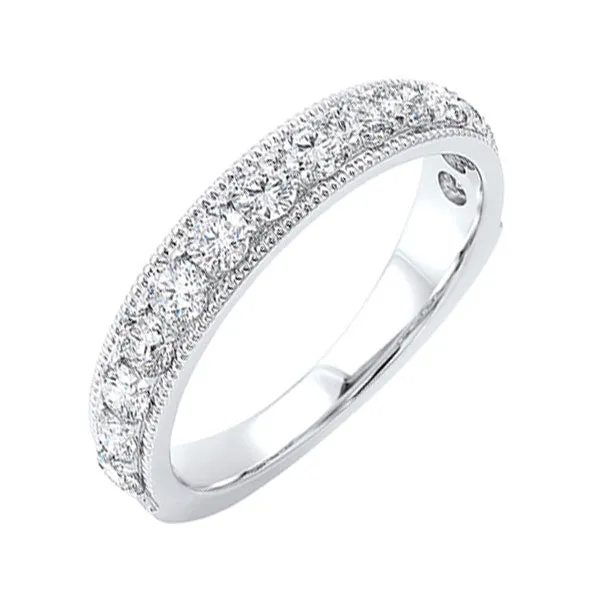 14KT White Gold & Diamond Diamond Overatures Band Ring  - 1/10 ctw