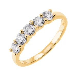 14KT Yellow Gold & Diamond Band - 3/4 ctw