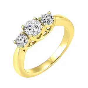 14KT Yellow Gold Sparkle Fashion Ring - 1-1/2 ctw