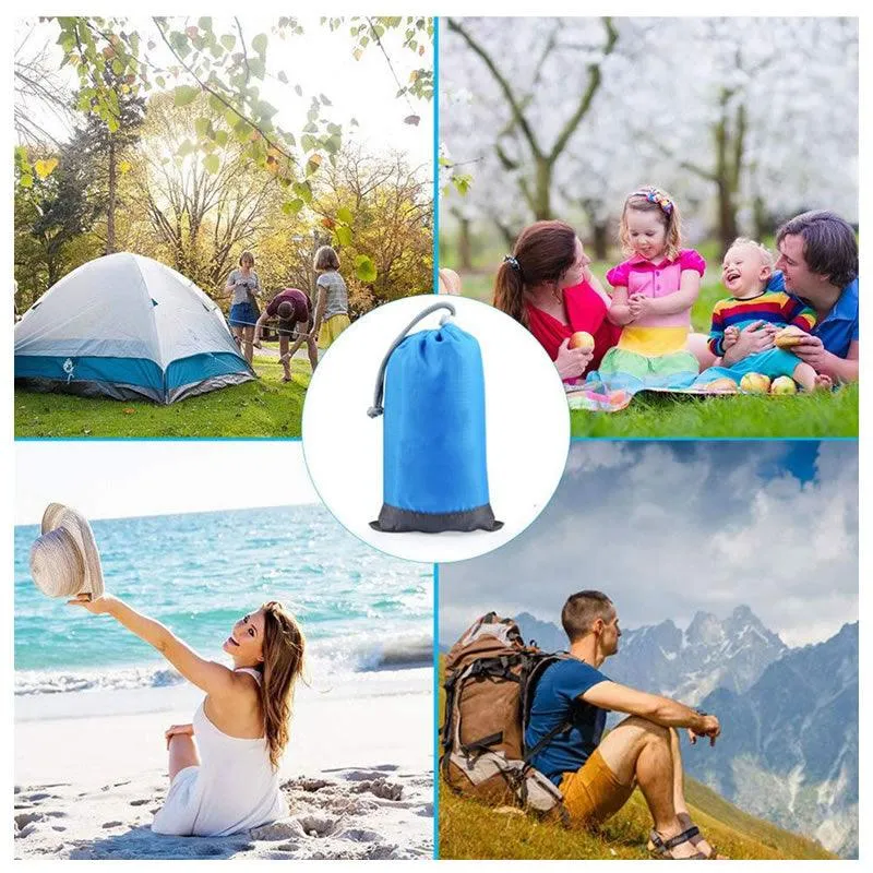 200Cm X 210Cm Foldable Waterproof And Sandproof Beach Blanket F49-8-910 Blue