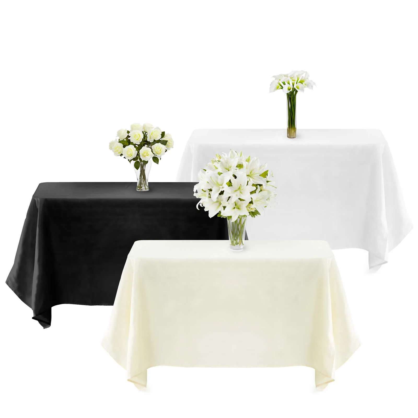 20pk Rectangular Polyester Fabric Tablecloths by Lann's Linens