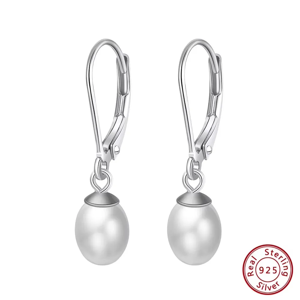 925 Sterling Silver Dangling Earrings 18ct Gold Plating with Fresh Water Baroque Pearls