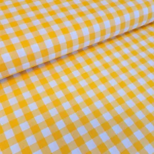 9mm Cotton Gingham - Yellow