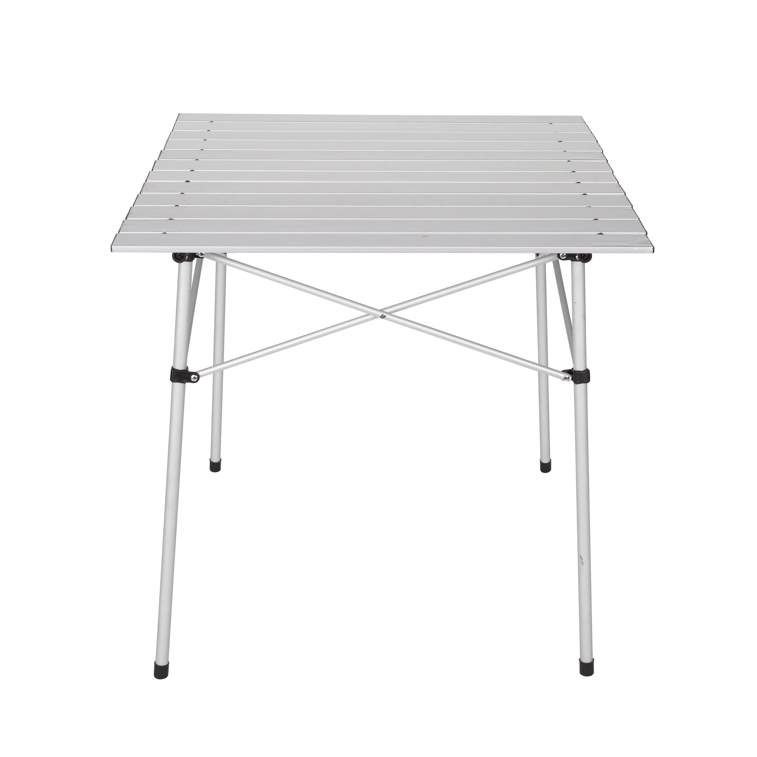 Aluminum Folding Table With Aluminum Top-27.5X27.5X27.5In