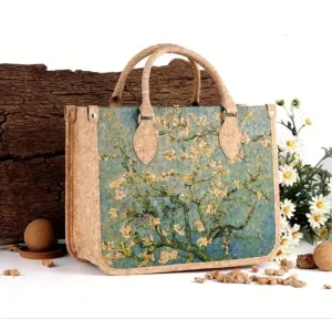 APRICOT BLOSSOMS CORK TOTE