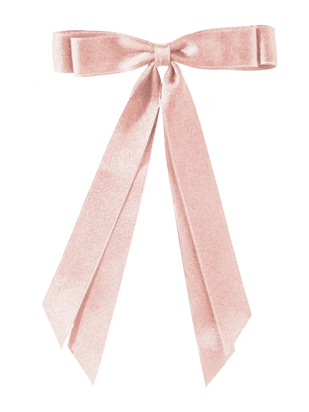 Apricot Pink Elegant Terylene Double Bow Hair Clip