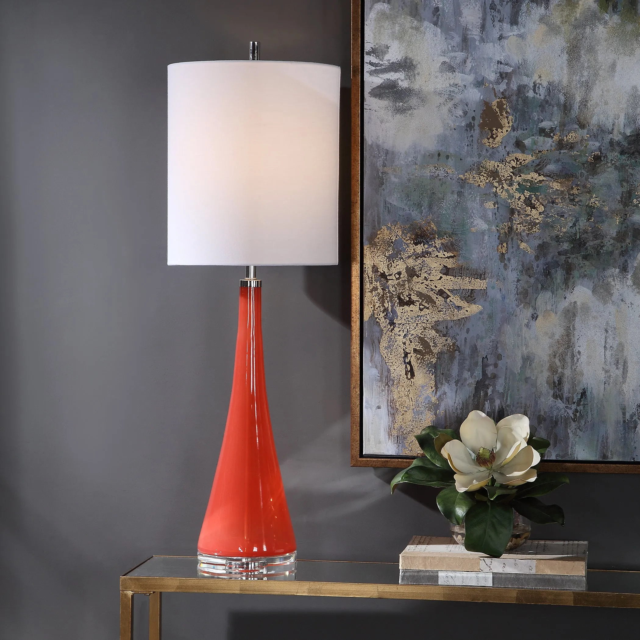 Ariel Tapered Glass Buffet Lamp