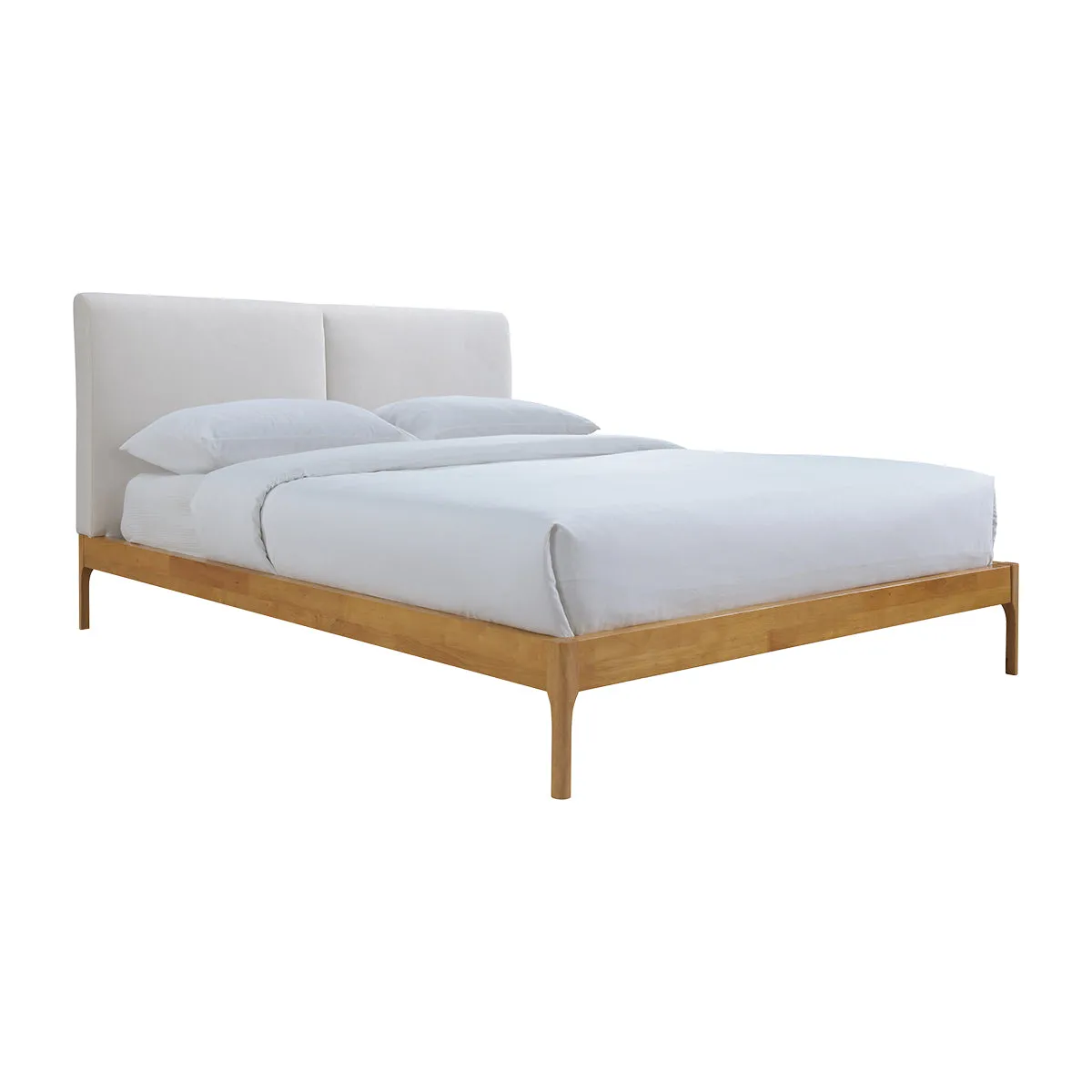 Austen Queen Bed (Oak, Cream)