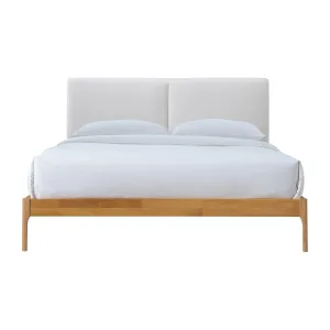 Austen Queen Bed (Oak, Cream)