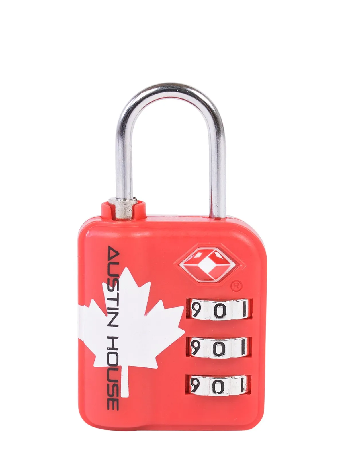 Austin House TSA 3-Dial Combination Padlock With Indicator