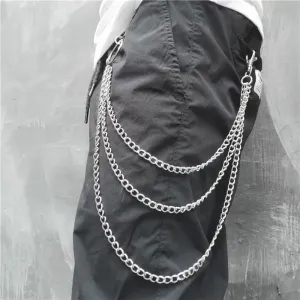 Badass Punk Mens Long Three Layer Jeans Chain Jean Chain Pants Chain Wallet Chain For Men