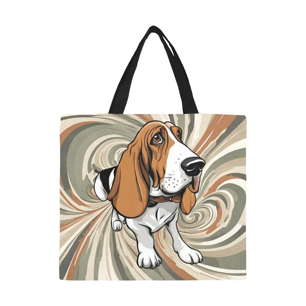 Basset Hound Canvas Tote Bag - Swirl