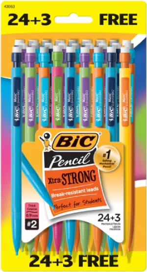 Bic Xtra Strong Mechanical Pencil, .9mm, 24 3 FREE! (27 pencils/pk) #43063, E-31