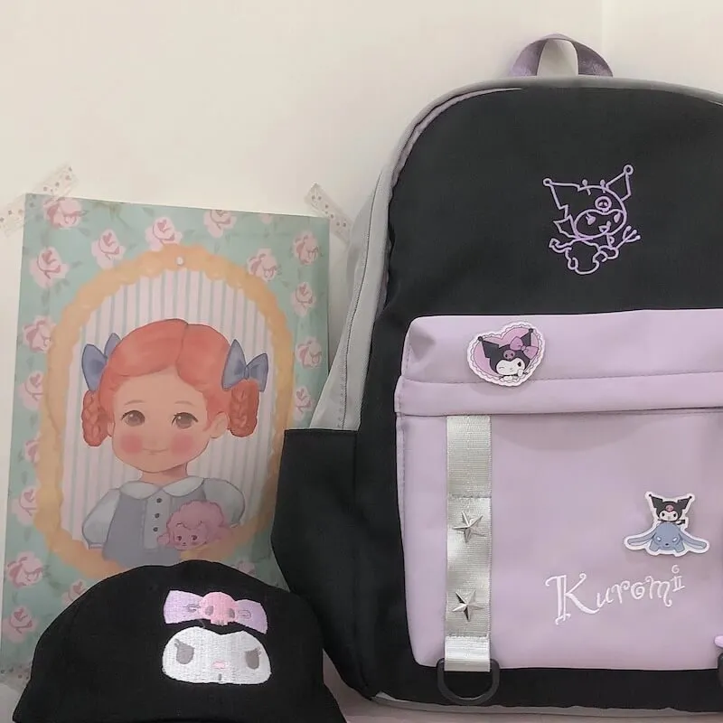 Black Purple Kuro Backpack