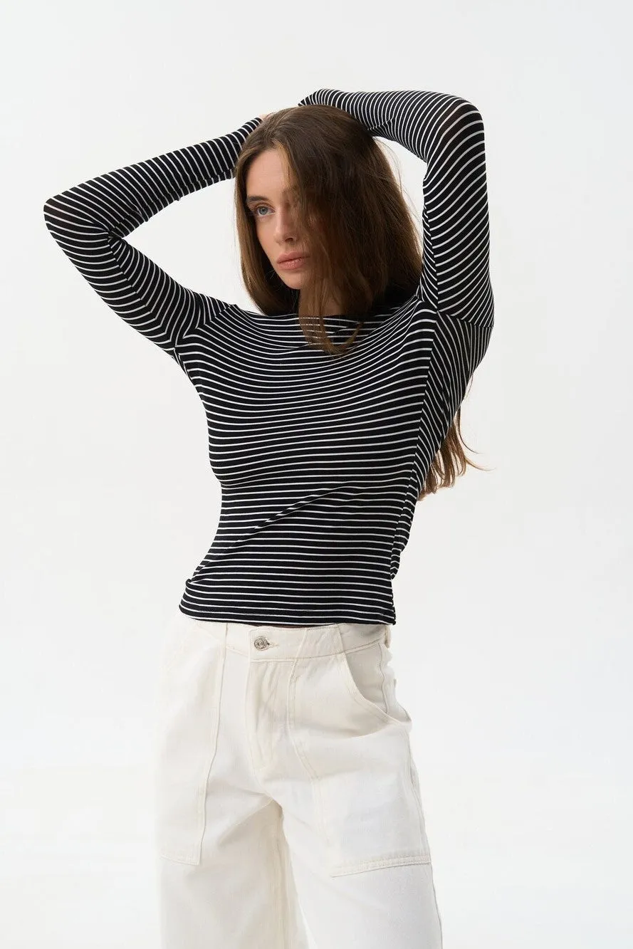 Black Striped Long Sleeve