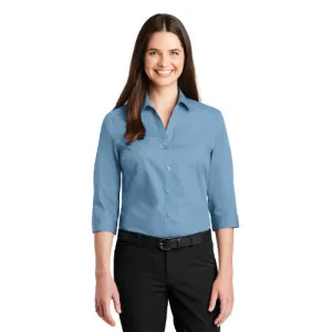 Book Dr. Port Authority® Ladies 3/4-Sleeve Carefree Poplin Shirt LW102