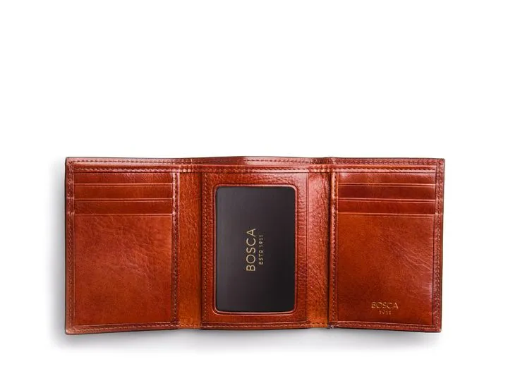 Bosca Double ID Trifold RFID Leather Wallet