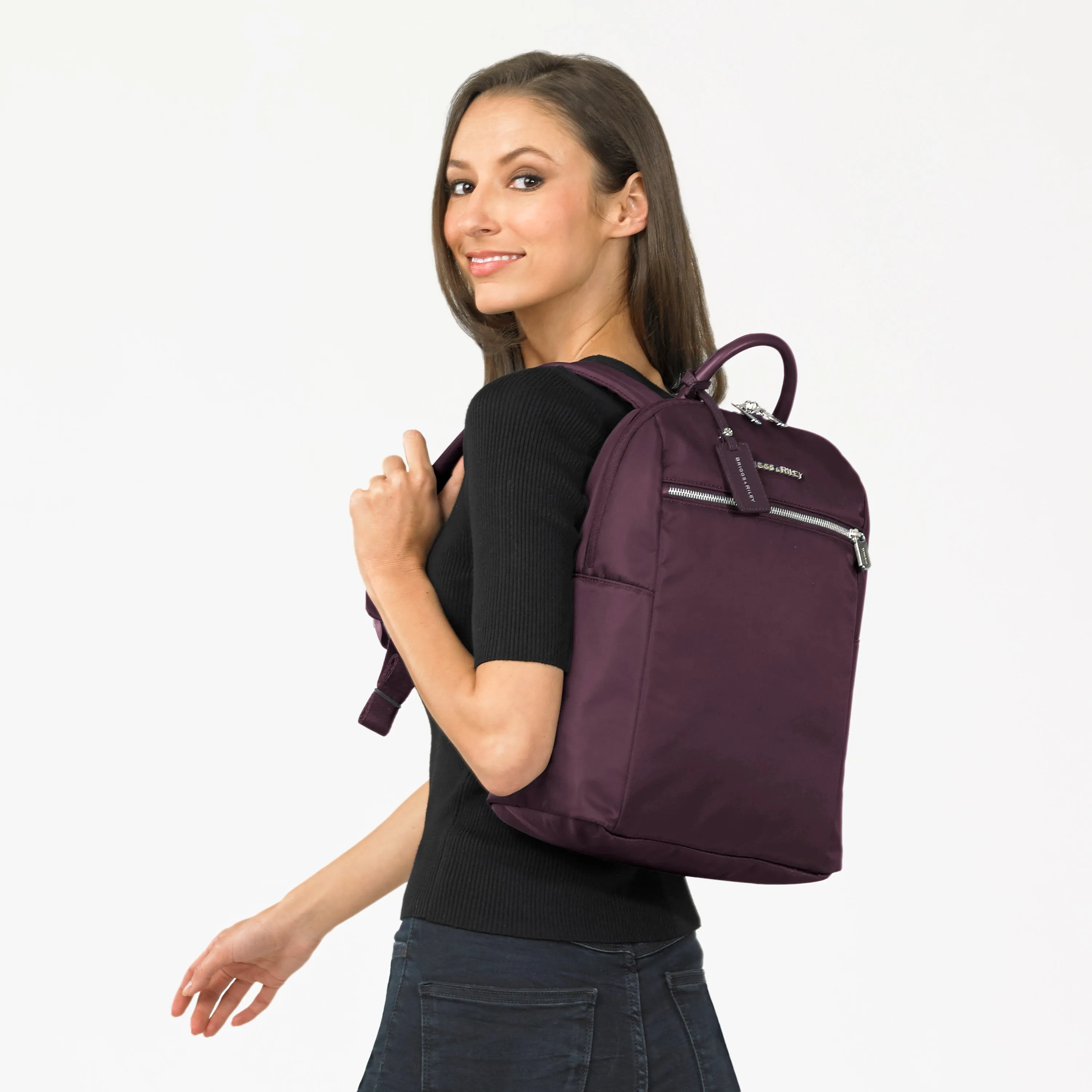 Briggs & Riley Rhapsody Slim Backpack - Plum