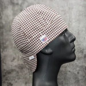 Brown Houndstooth Welding Cap