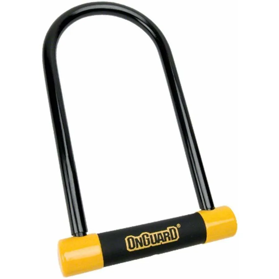 BullDog Series U-Lock - 4.5 x 9", Keyed, Black/Yellow, Includes bracket