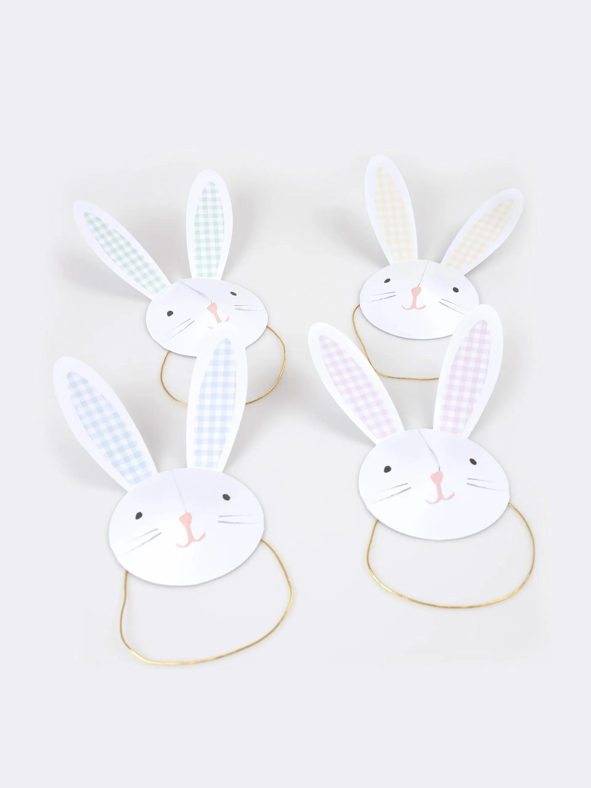 Bunny party hats (set of 6)