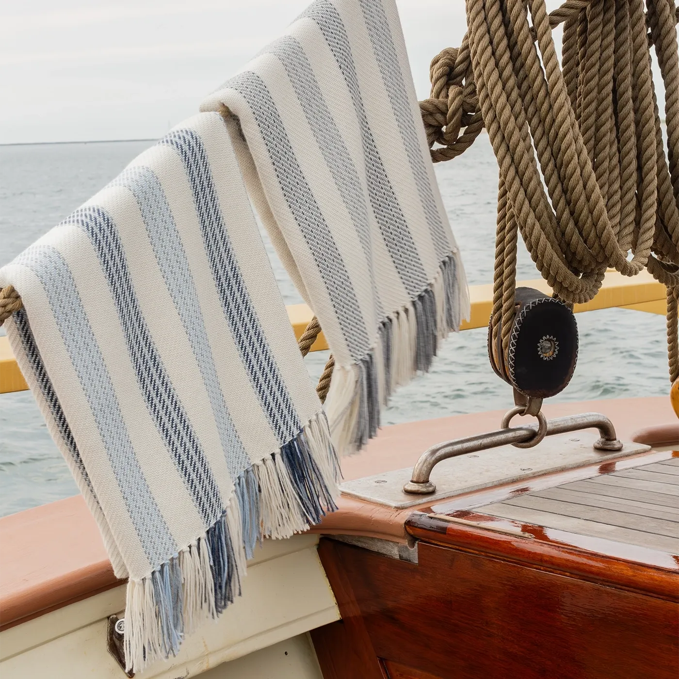 Buoy Gray Handwoven Alpaca Throw