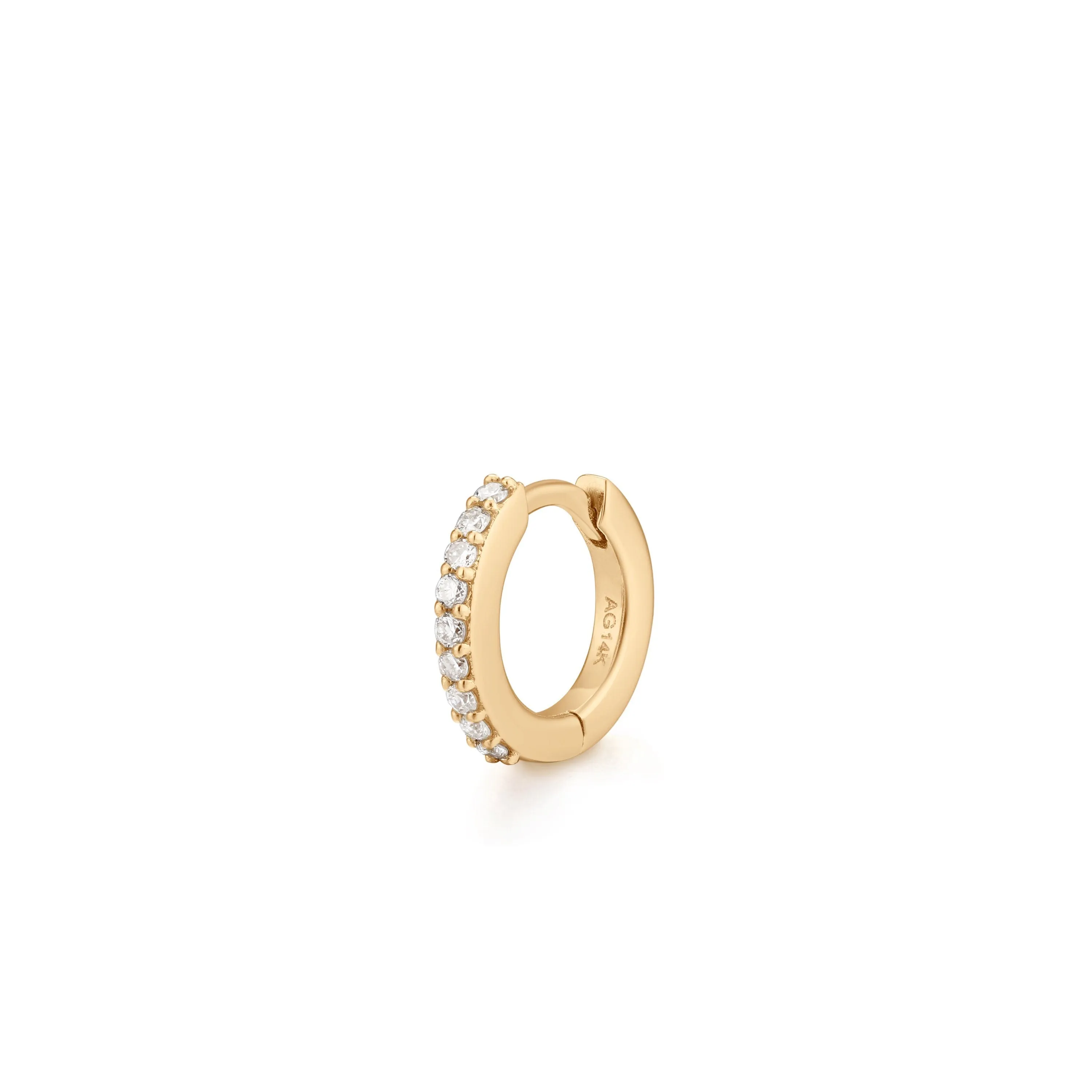 CARLY | Single Mini Diamond Huggie Hoop