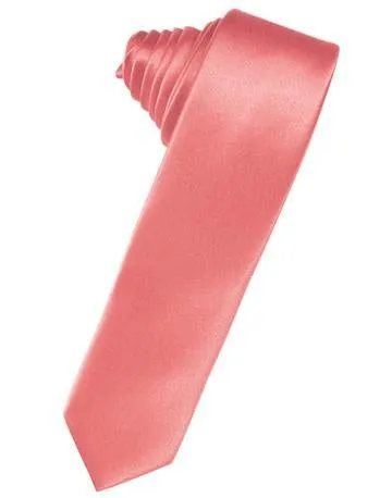 Cassis Luxury Satin Skinny Necktie