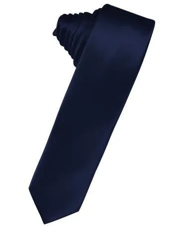 Cassis Luxury Satin Skinny Necktie