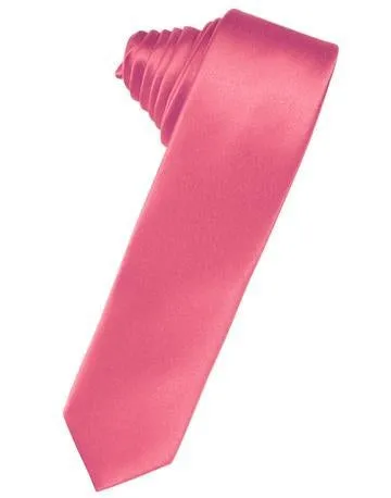 Cassis Luxury Satin Skinny Necktie