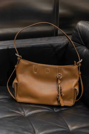 Cecilia Shoulder Bag - Brown - Tas Bahu Wanita Bahan Real Leather