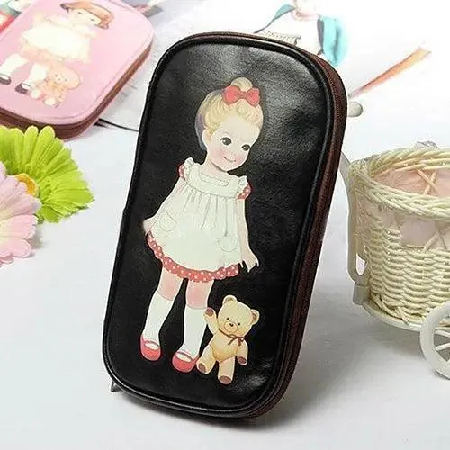 Chic Cartoon Doll Girl Cosmetic Organizer Pouch