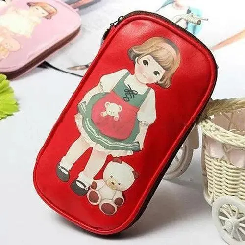 Chic Cartoon Doll Girl Cosmetic Organizer Pouch