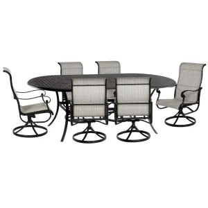 Classic 42" x 84" Oval Sling Dining Set (7 Piece Set)