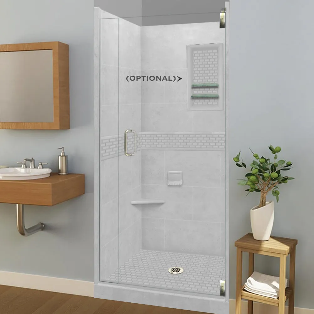 Classic Portland Cement Small Alcove Shower Enclosure Kit