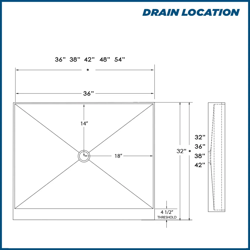 Classic Portland Cement Small Alcove Shower Enclosure Kit