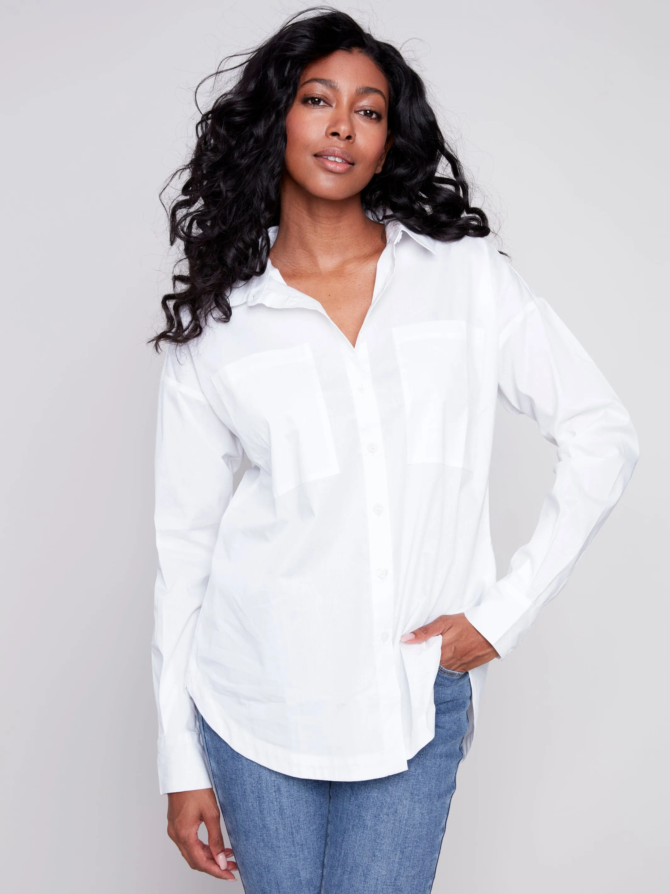 Classic White Button Down by Charlie B