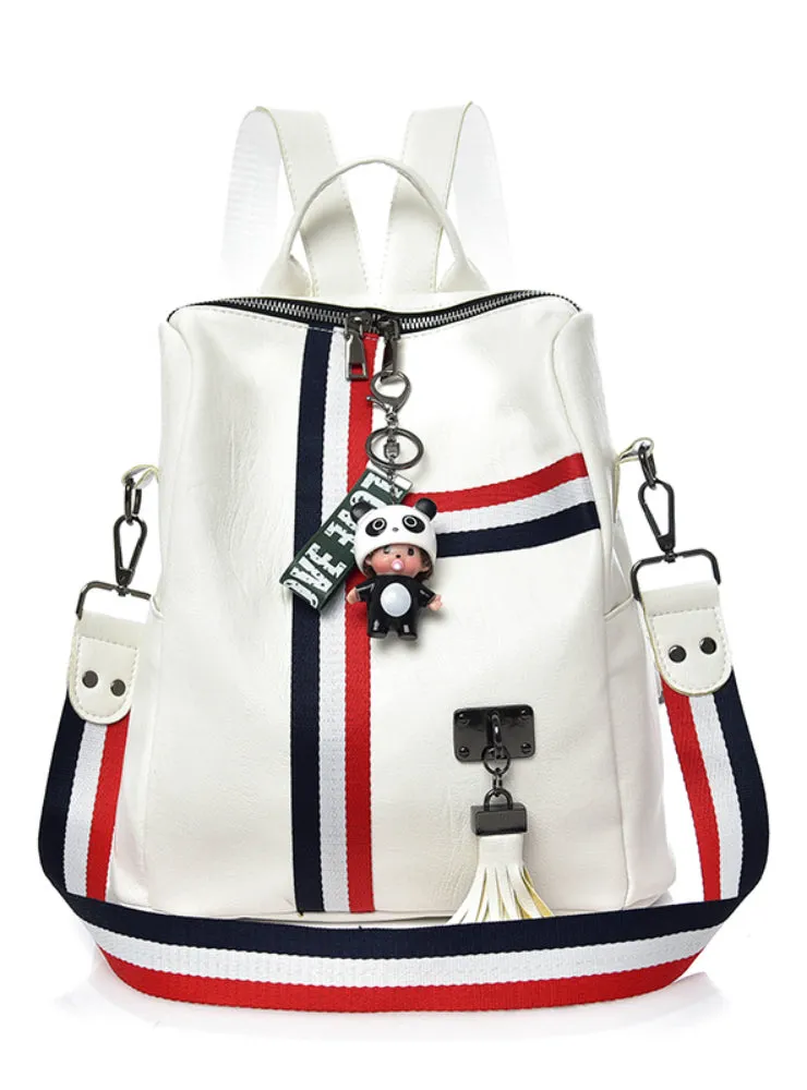 Colorful Daypack School Bag Leather Shoulder Bags