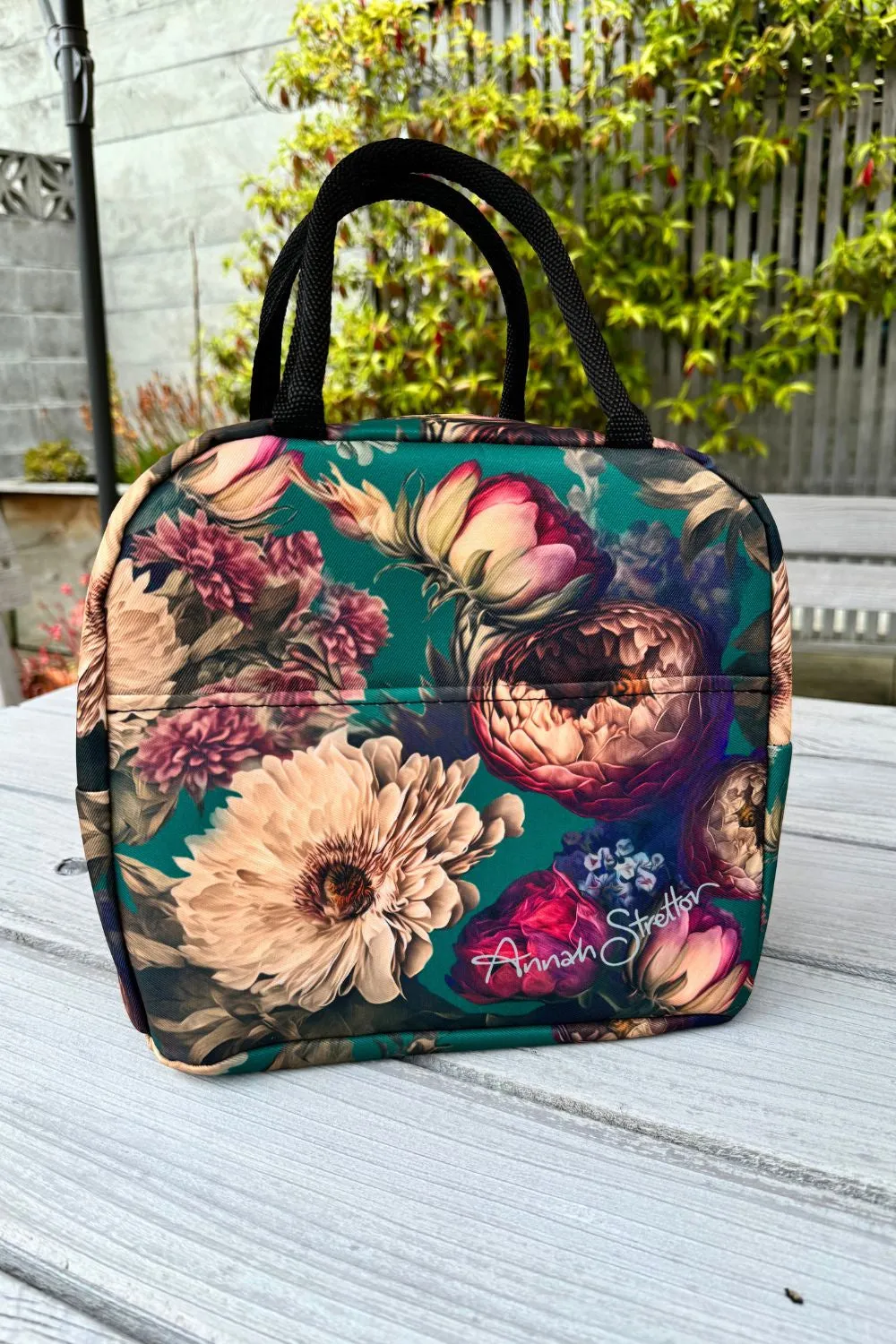 Cosmetic Insulated Travel Bag - Green Lovers Bouquet