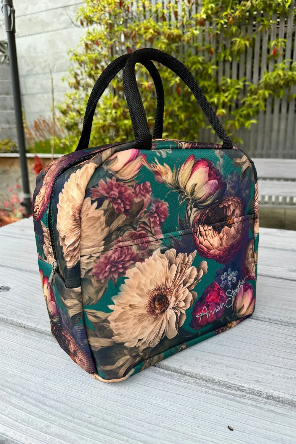 Cosmetic Insulated Travel Bag - Green Lovers Bouquet