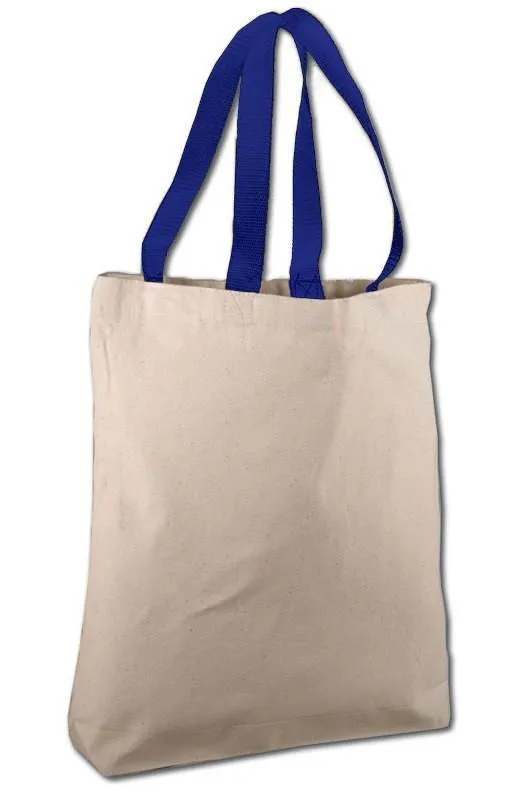 Cotton Canvas Tote Bags with Contrast Handles