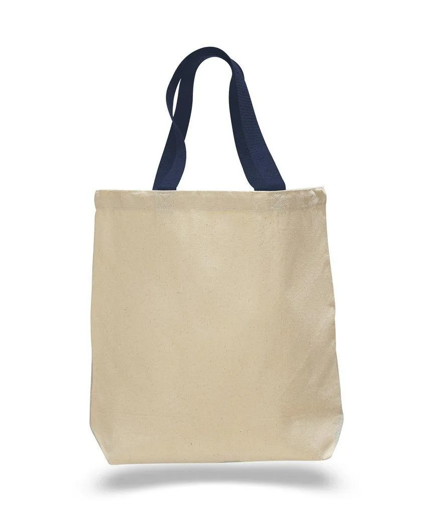 Cotton Canvas Tote Bags with Contrast Handles