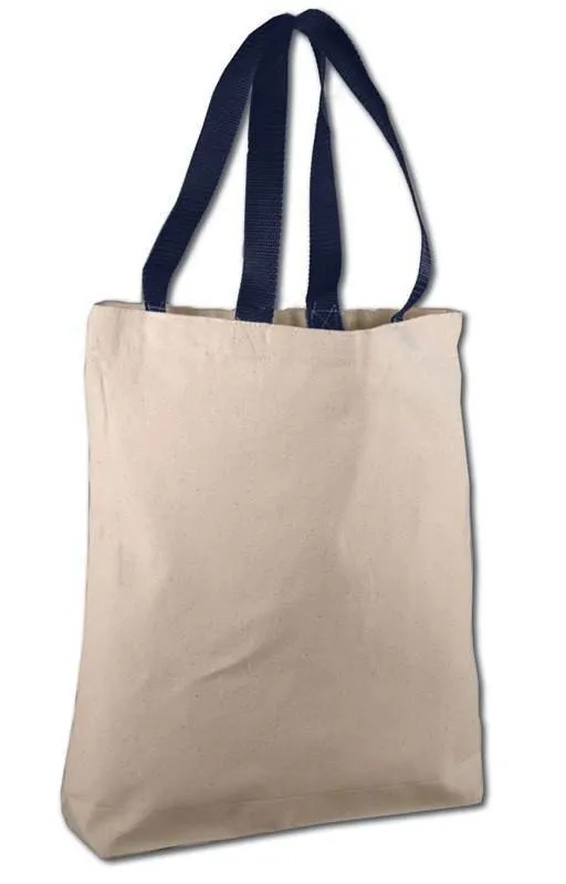 Cotton Canvas Tote Bags with Contrast Handles