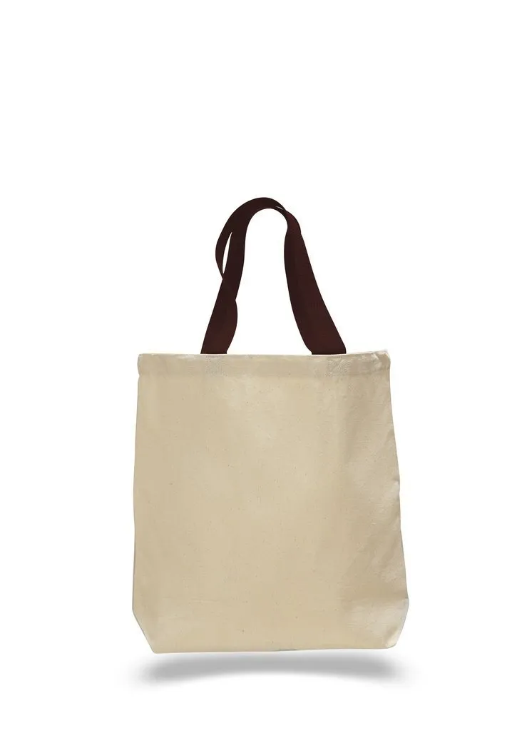 Cotton Canvas Tote Bags with Contrast Handles