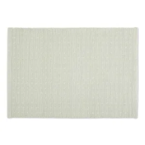 Cotton Ribbed Placemats - Misty Blue Dobby Dots