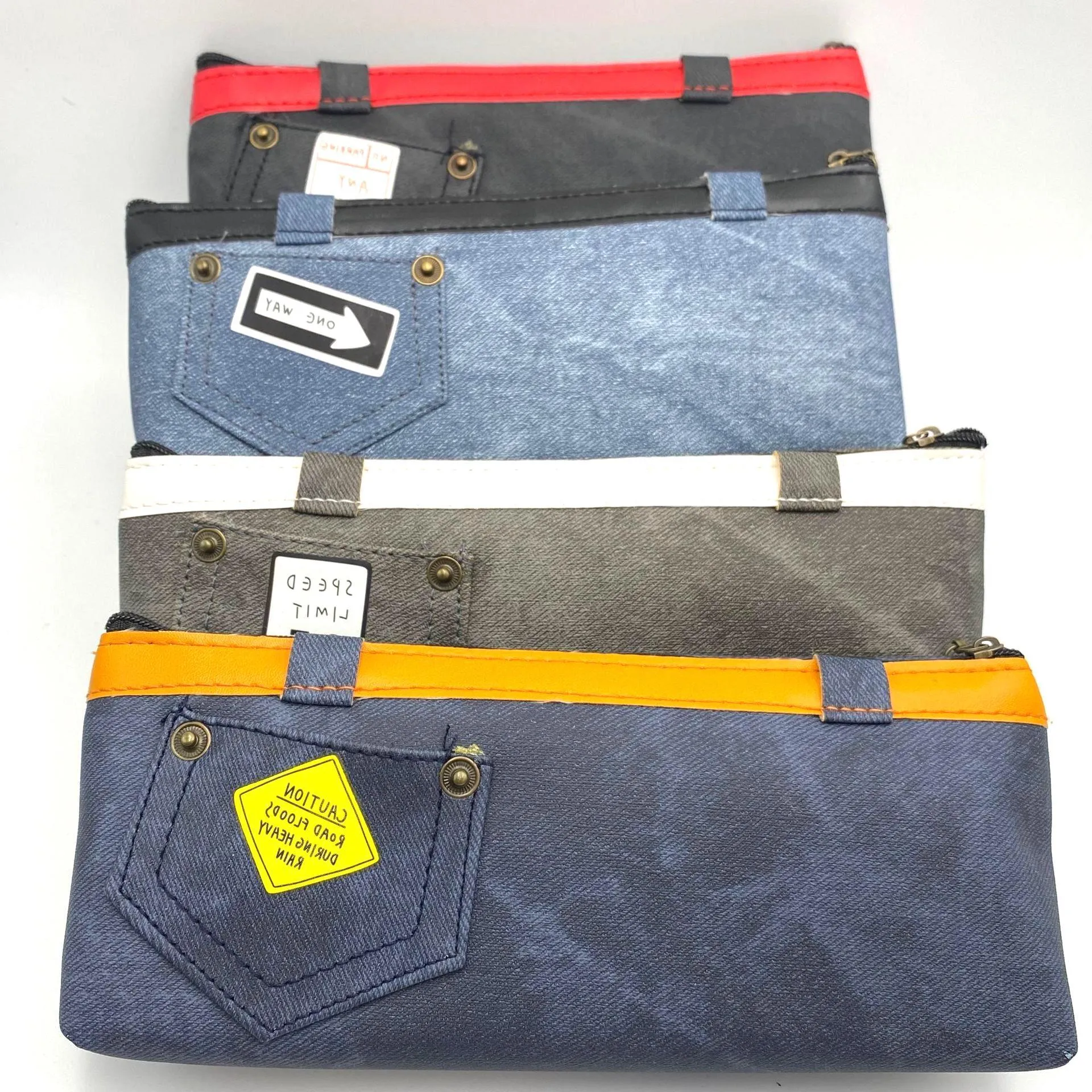 Creative Large Capacity Good Storage Extended Denim Pencil Case Denim Storage Bag Pencil Case Random Shipment